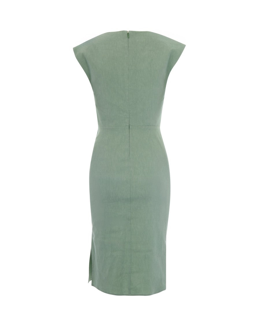 Pinko Alissa Green Linen Dress