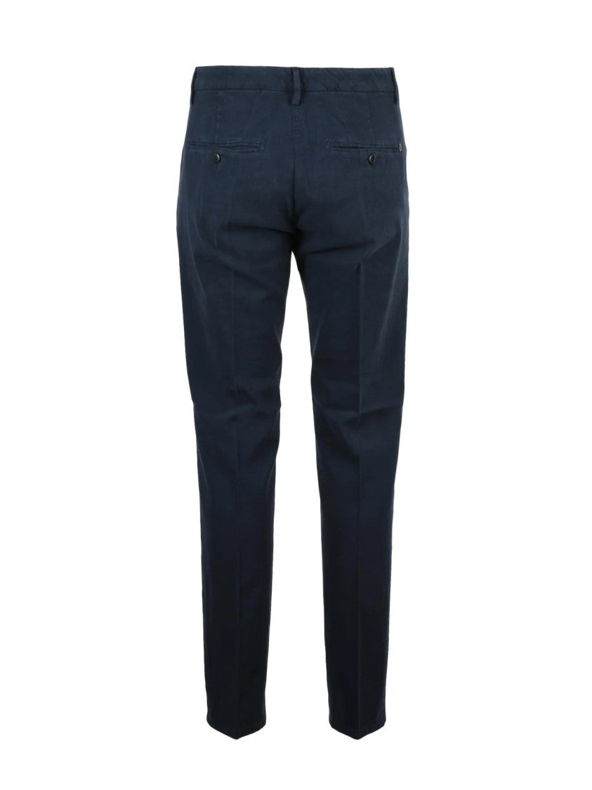 Dondup Blue Spiritissimo Tailored Stretch Cotton Trousers