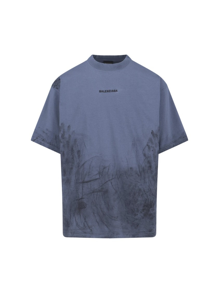 Balenciaga "Back" T-Shirt – Blue