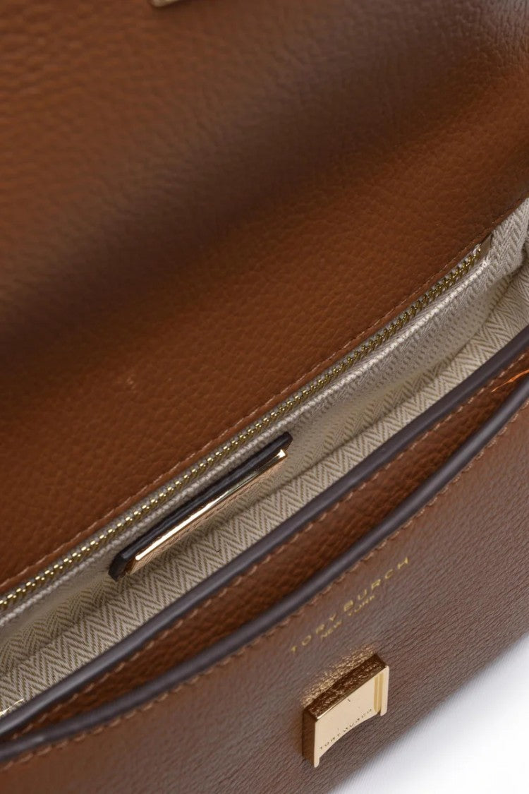 Tory Burch Britten Convertible Shoulder Bag Brown