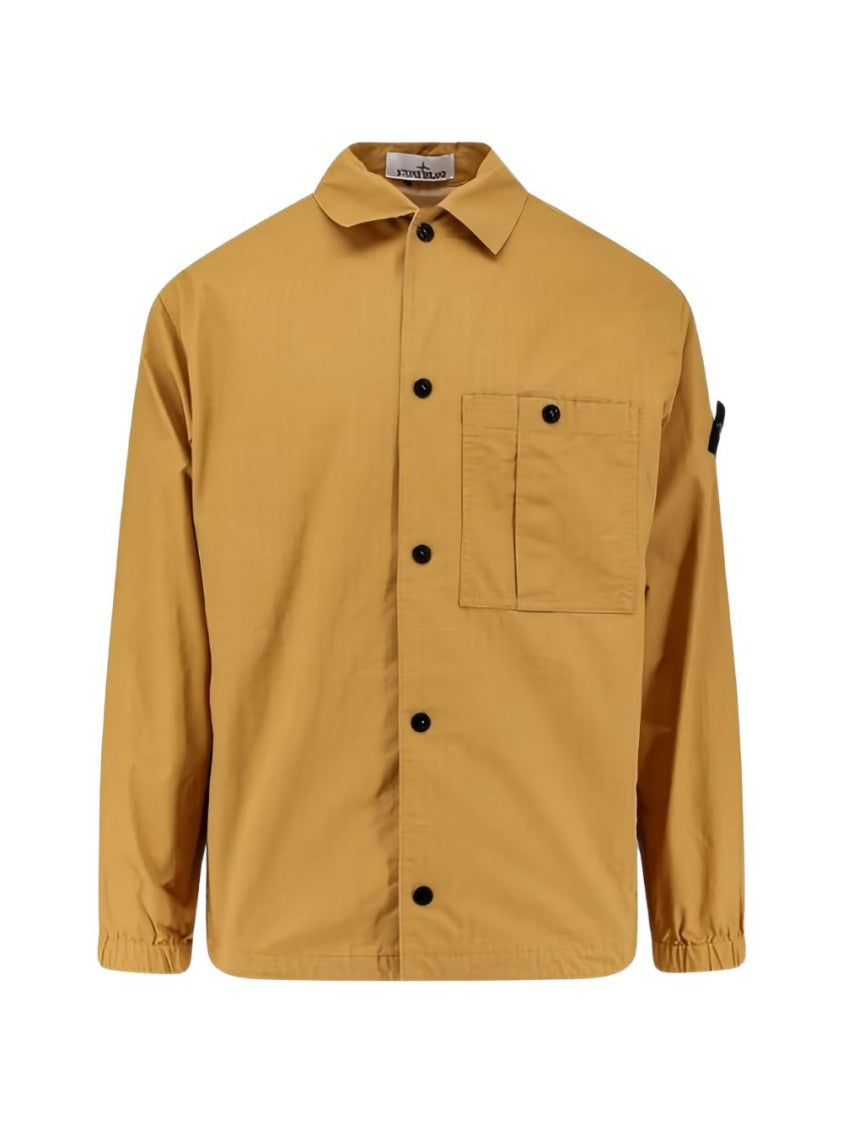 Stone Island Mustard Yellow Classic Collar Shirt