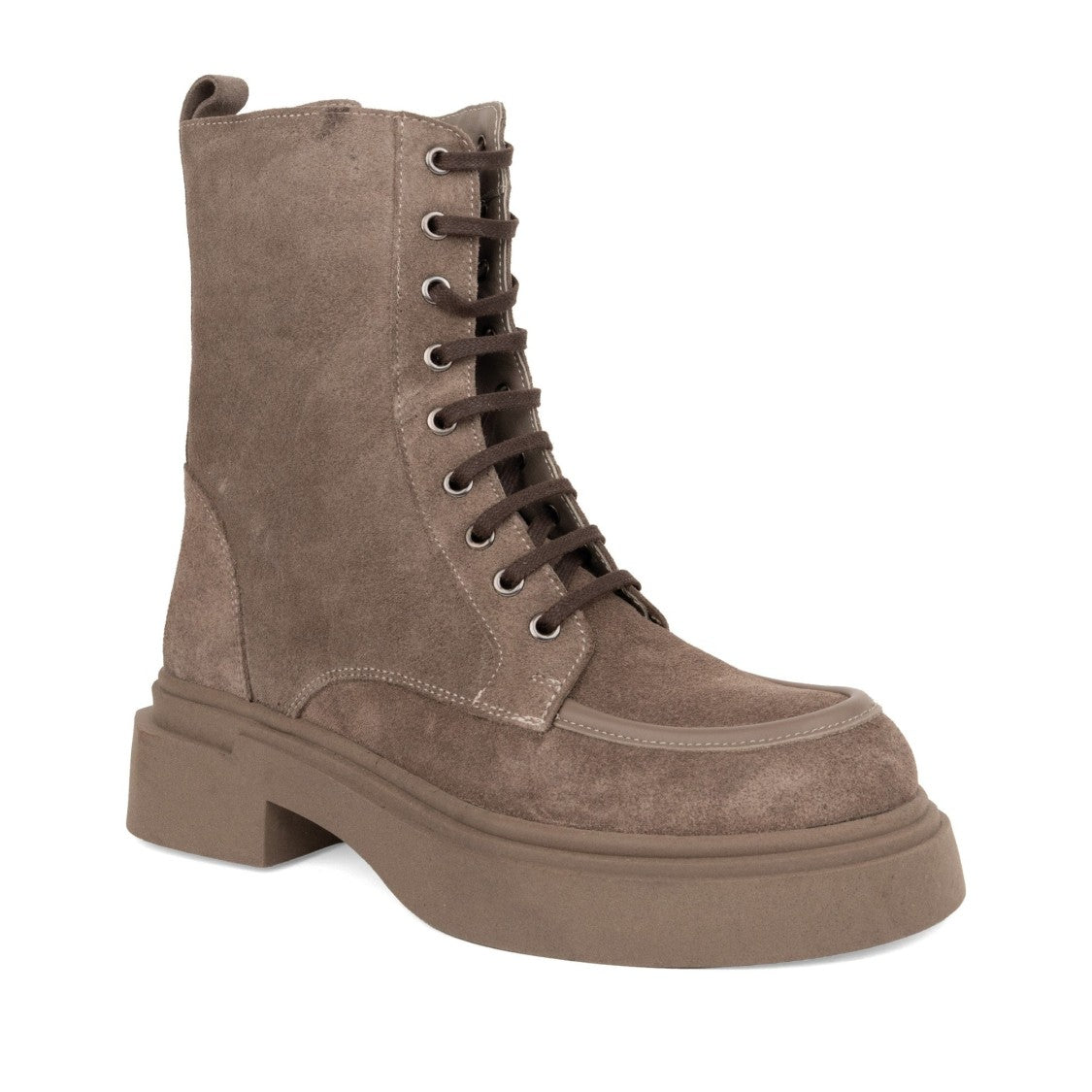 Sergio Moretti Gray Suede Lace-Up Boots