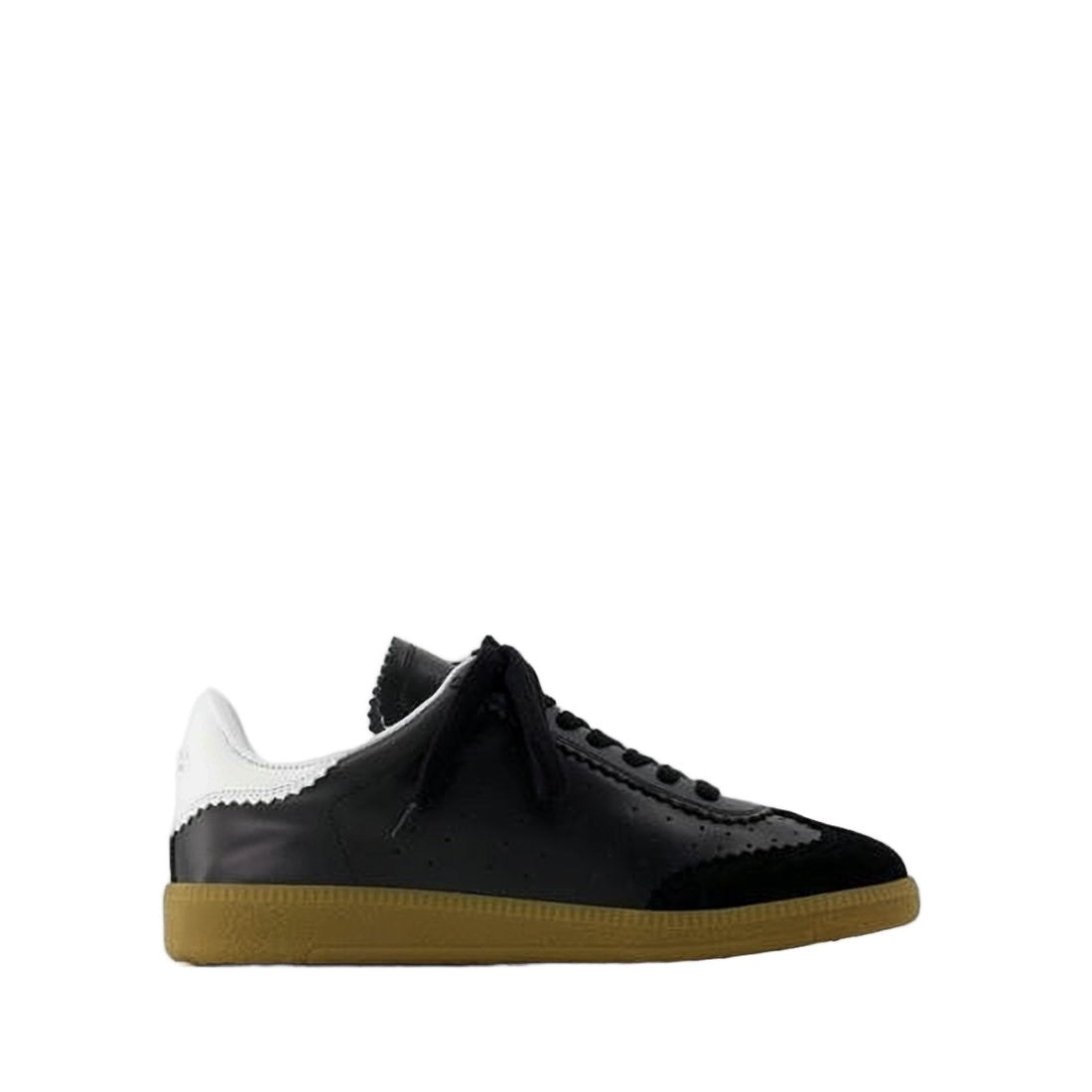 Isabel Marant Perforated Black Sneakers With Glossy Finish