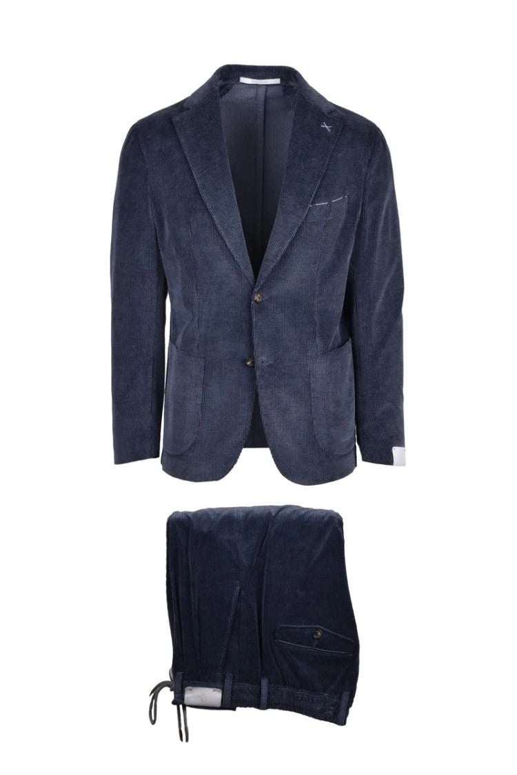 Eleventy Men's Velvet Suit - Blue
