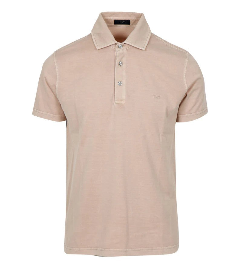 Fay Short-Sleeved Polo Shirt With Classic Collar