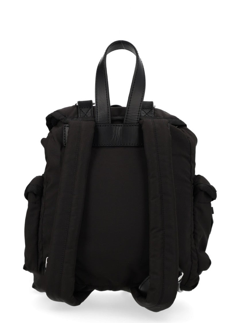 Vivienne Westwood Compact Backpack With Silver Emblem And Buckle Detail