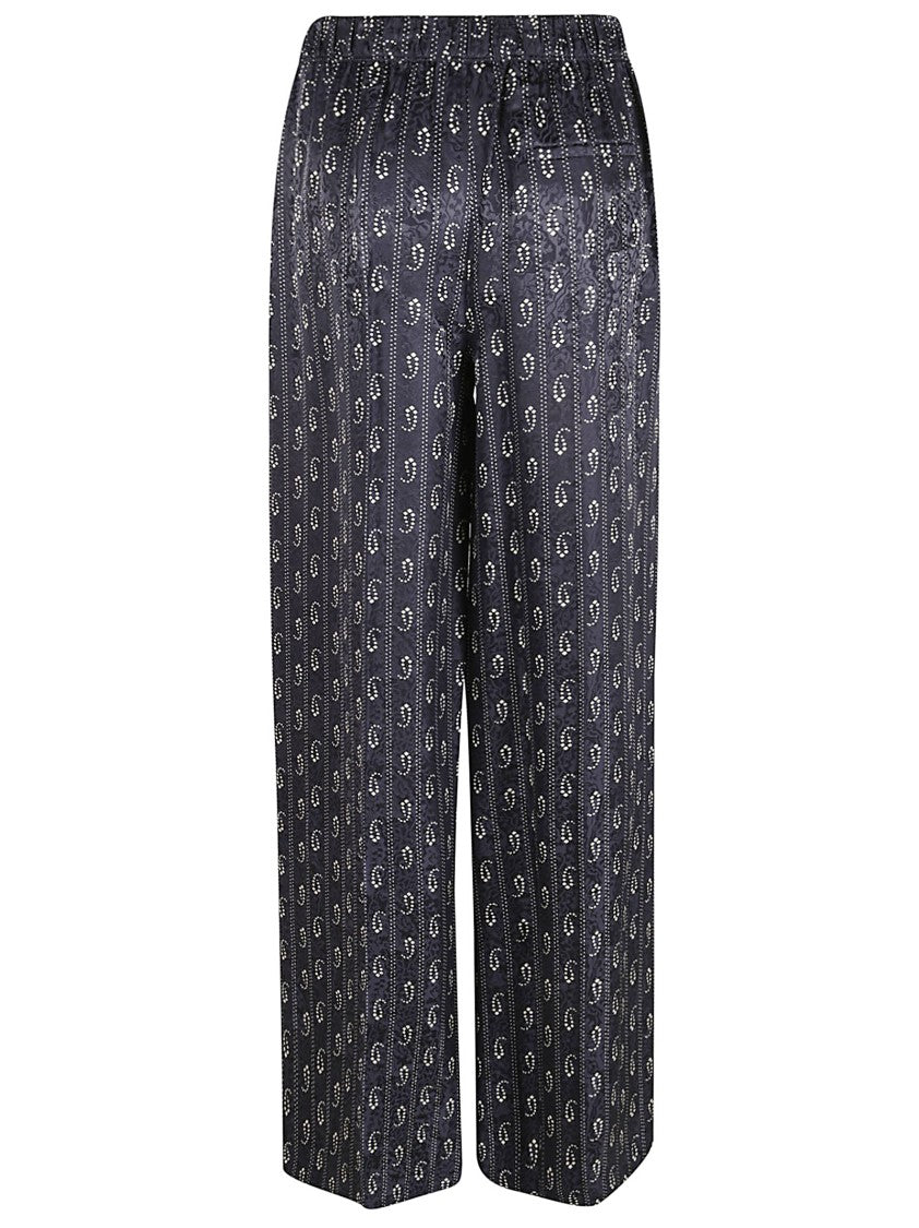 Tory Burch Abstract Paisley Pattern Trousers With Elasticated Waist