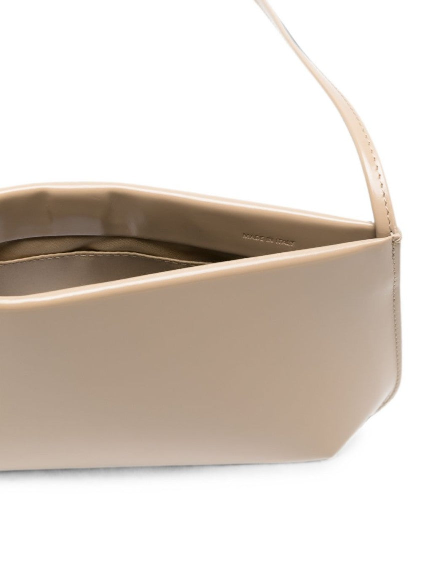 Fane Beige Bra Smooth Leather Shoulder Bag
