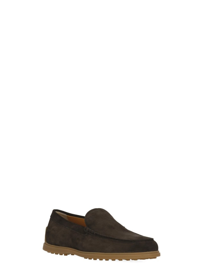 Tod's Brown Suede Leather Loafers