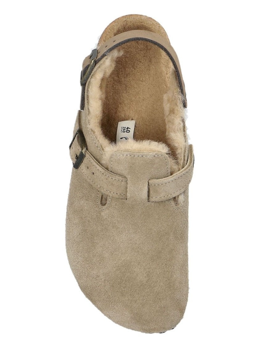 Birkenstock Closed-Toe Suede Sandals With Adjustable Buckle