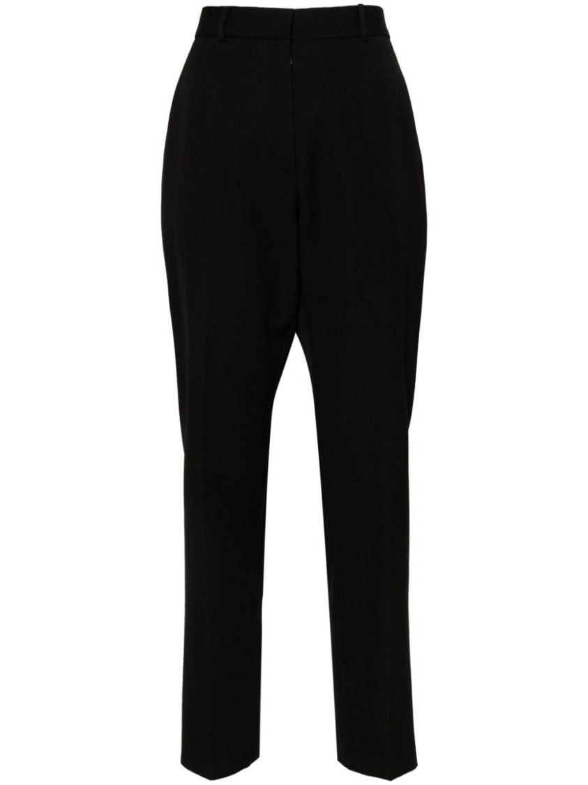 Lanvin Tapered Black Trousers In Virgin Wool