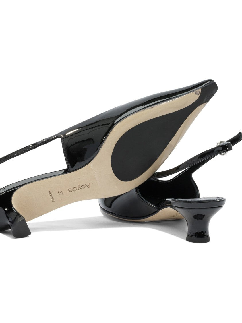 Aeydē Pointed Toe Heeled Pumps With Slingback Strap
