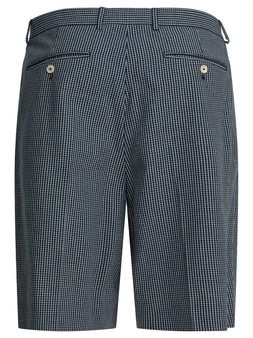 Givenchy Formal Plaid Shorts With Double Front Pleat