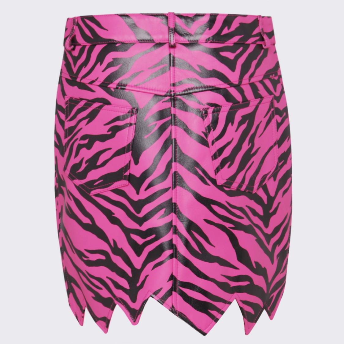 Moschino Mini Skirt With Bold Pink And Black Zebra Print