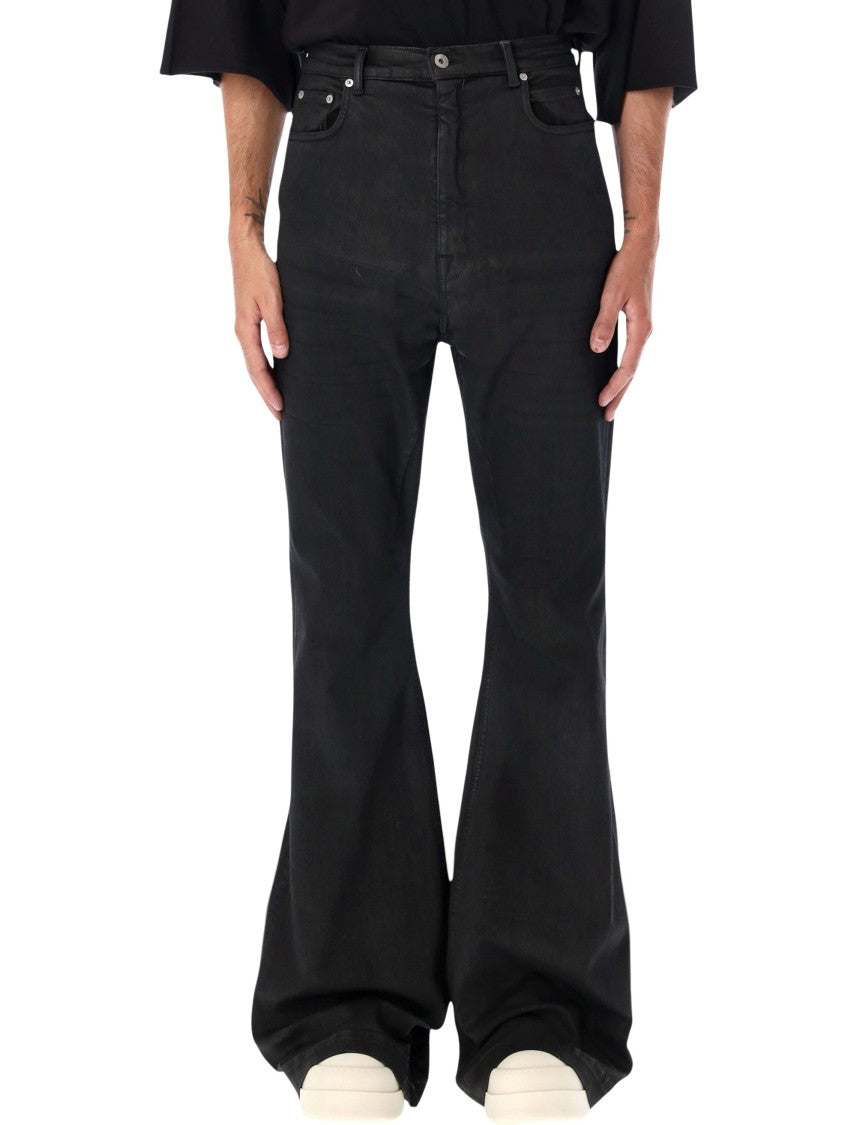 Drkshdw By Rick Owens Coated Denim Bolan Bootcut Jeans