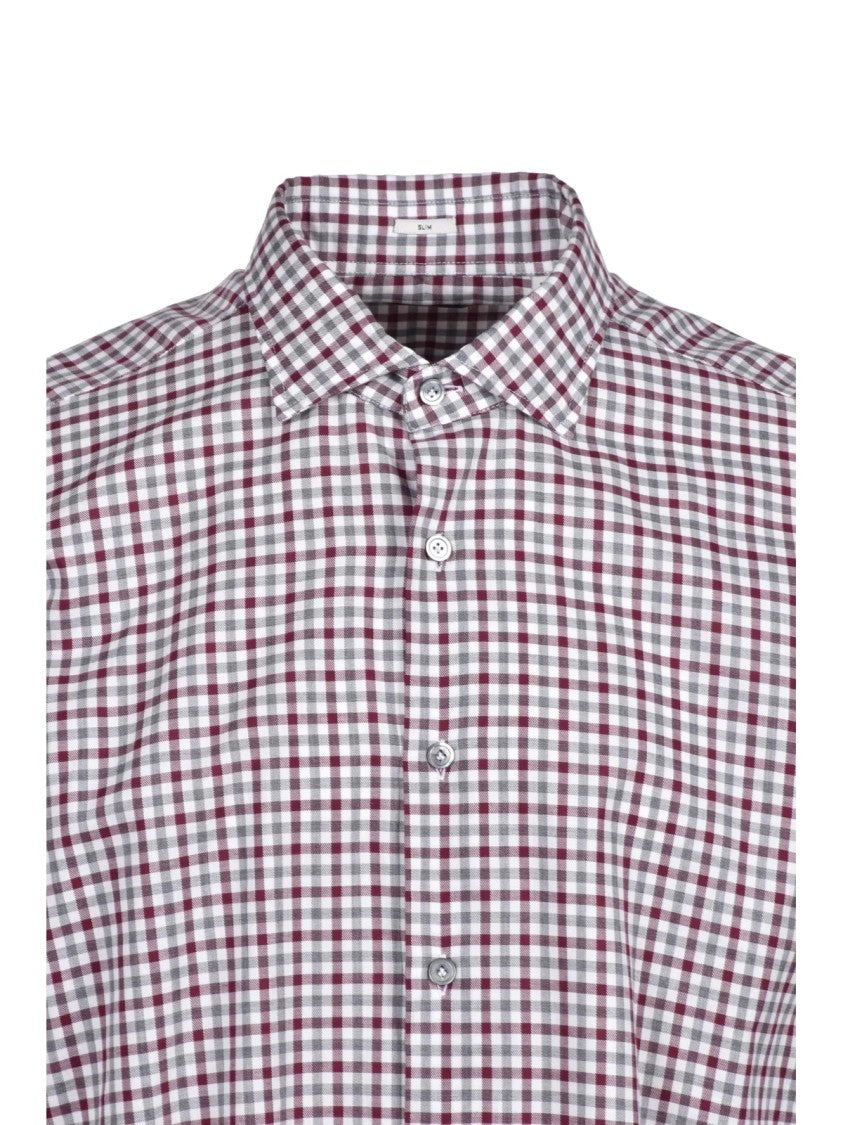 Himon's Red Checkered Cotton Shirt