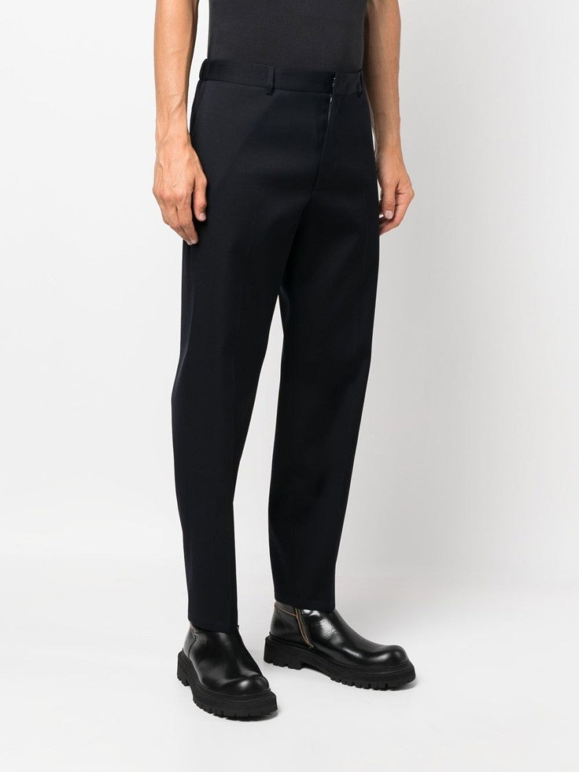 Jil Sander Blue Straight-Leg Tailored Trousers