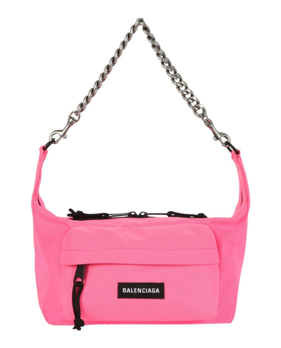 Balenciaga Chain-Link Shoulder Bag With Two Zip Pockets And Removable Strap
