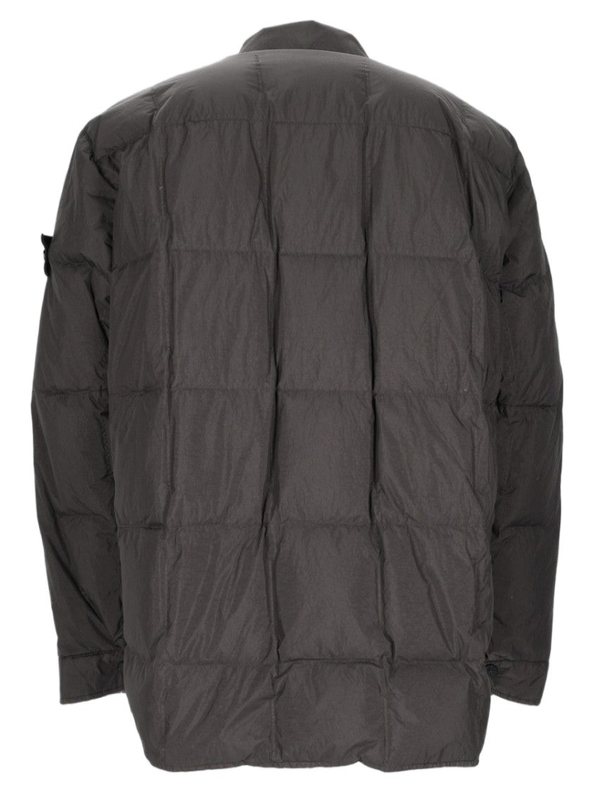 Stone Island Quilted Grey Sports Jacket With Padded Warmth