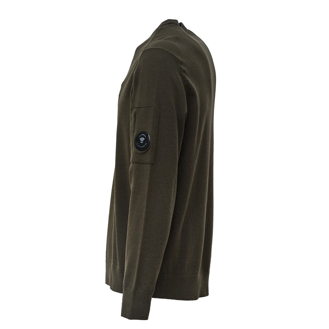 C.P. Company Extrafine Merino Wool Crewneck Sweater With Iconic Lens Detail