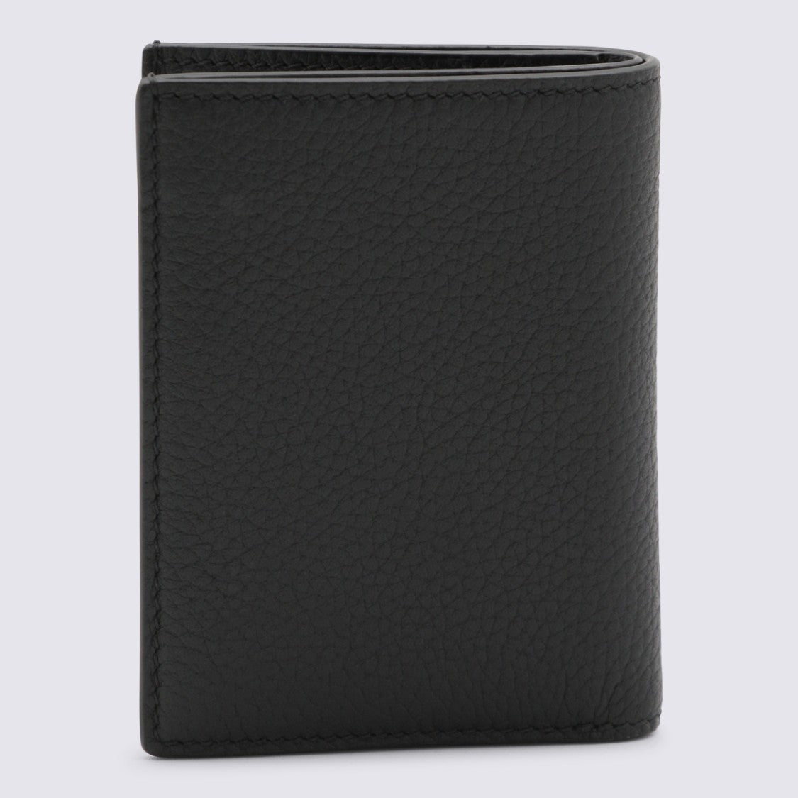 Tom Ford Bifold Black Wallet With Textured Leather And Gold-Tone Logo