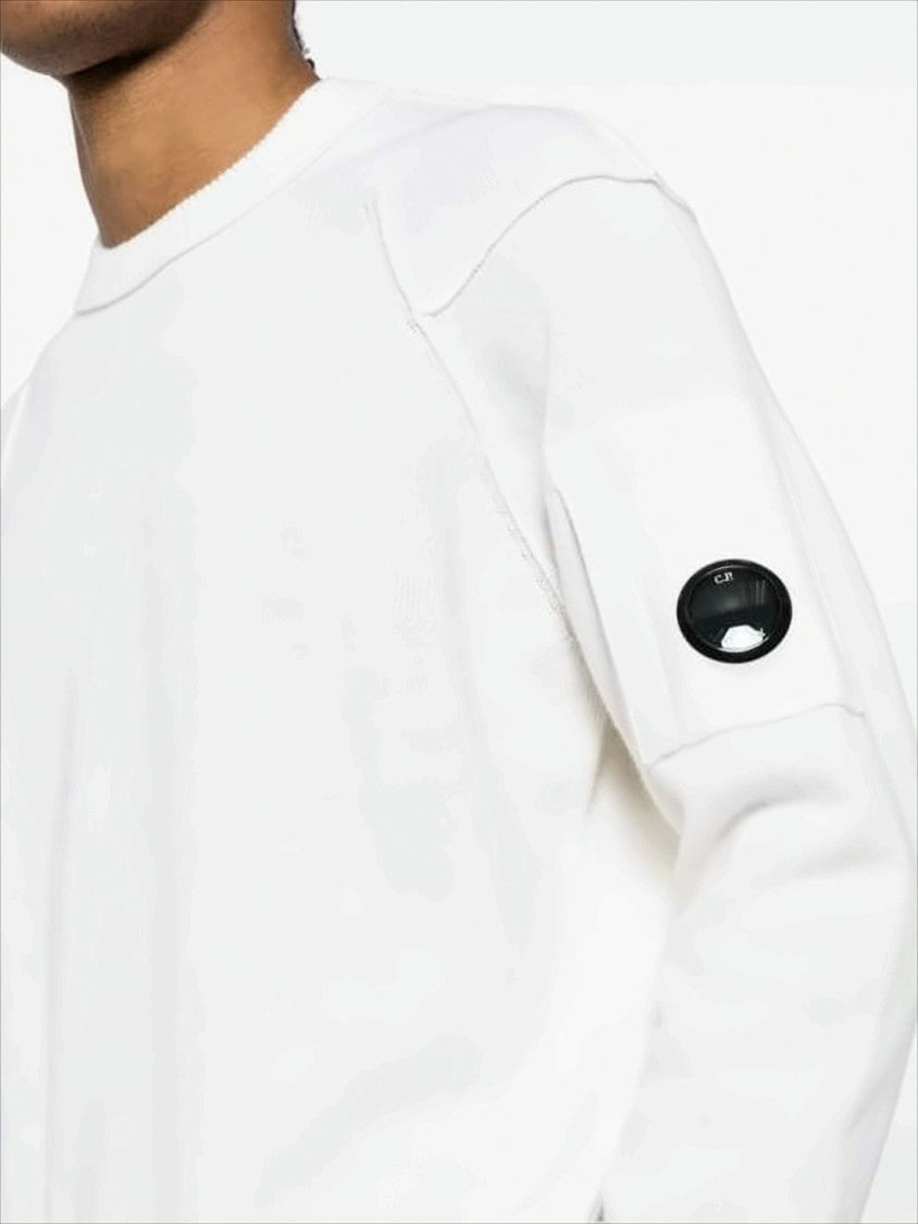 C.P. Company Long-Sleeve Minimalist Wool-Nylon Blend Top With Lens Patch
