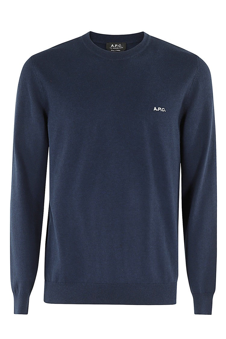 A.P.C. Navy Blue Stretch Cotton Sweater
