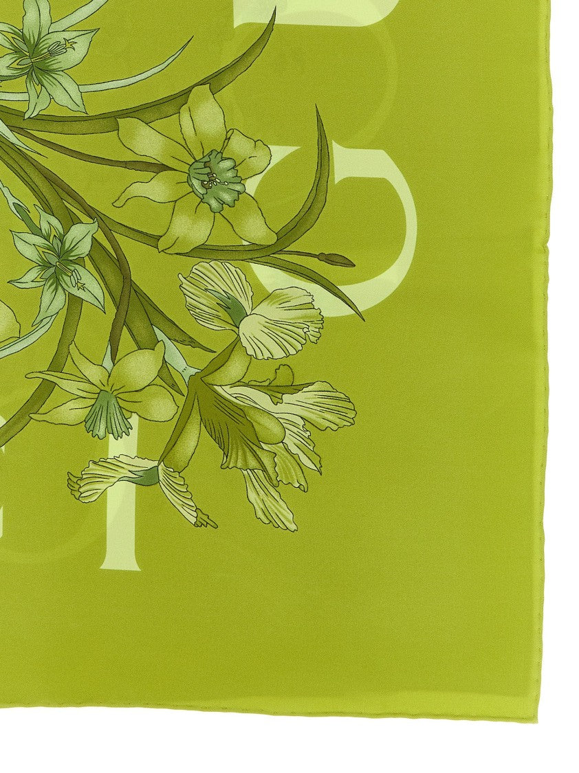 Gucci Flora' Square Silk Twill Scarf