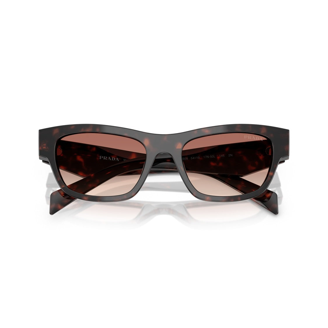 Prada 0Pr B09s Rectangular Frame Tortoiseshell Acetate Sunglasses