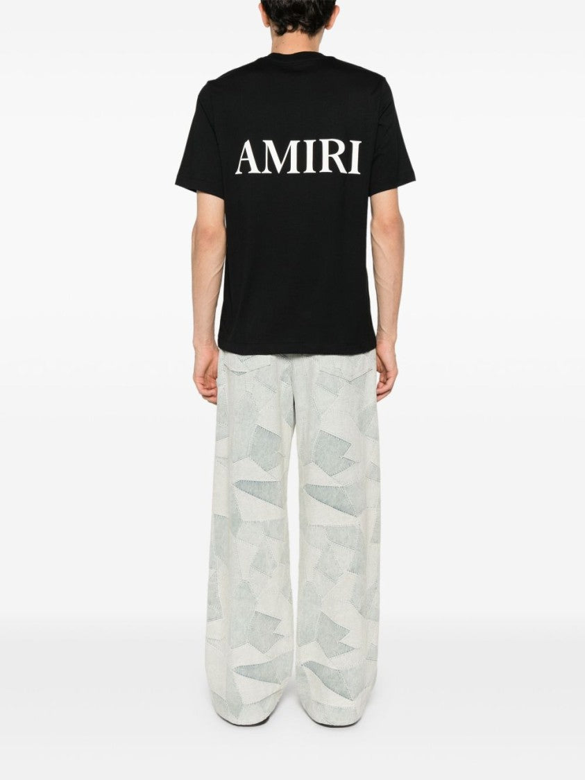 Amiri Black Short-Sleeve T-Shirt With Logo Accents