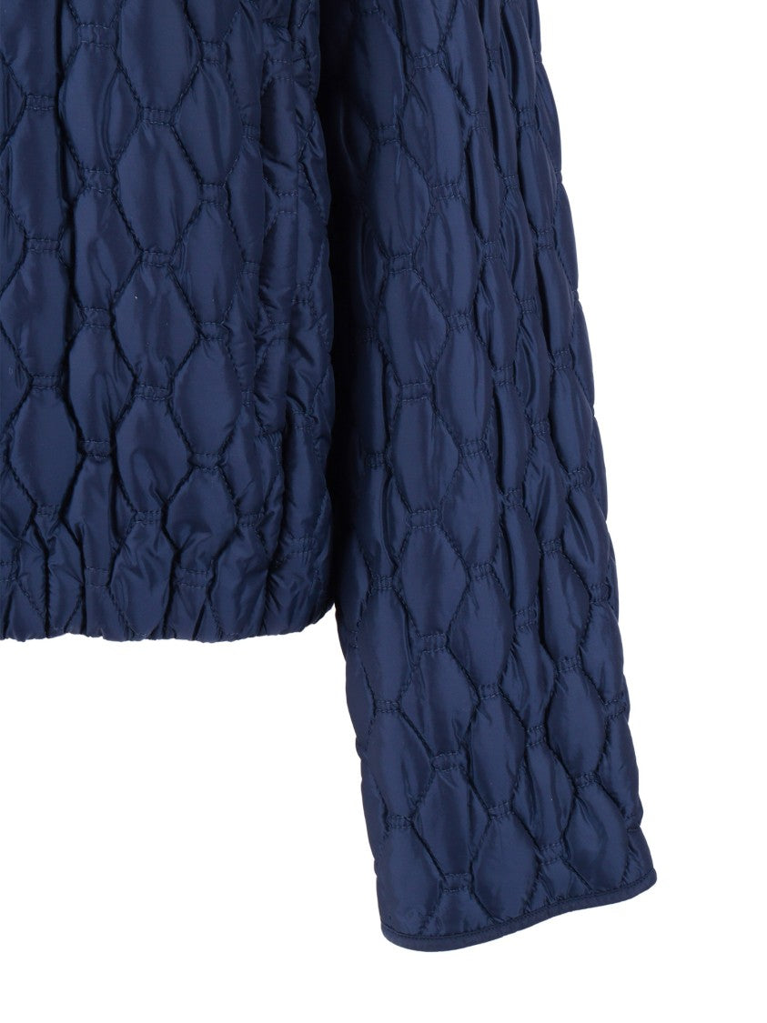 Duno Diamond Pattern Hooded Quilted Down Jacket