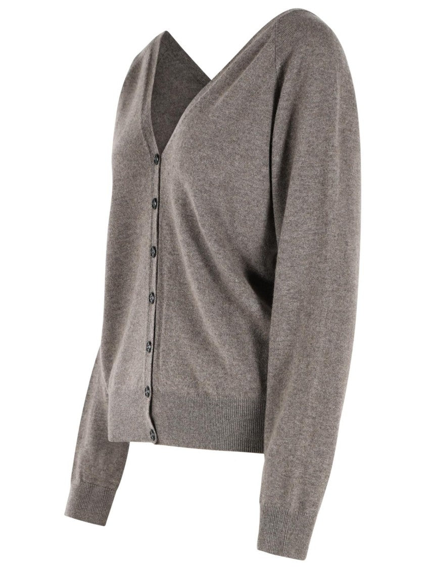 Lisa Yang 'Jiani' Cardigan In Beige Truffle Cashmere