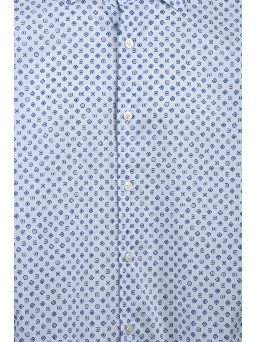 Sonrisa Fior Di Cotone Fior Di Cotone Shirt With Geometric Pattern And Classic Collar