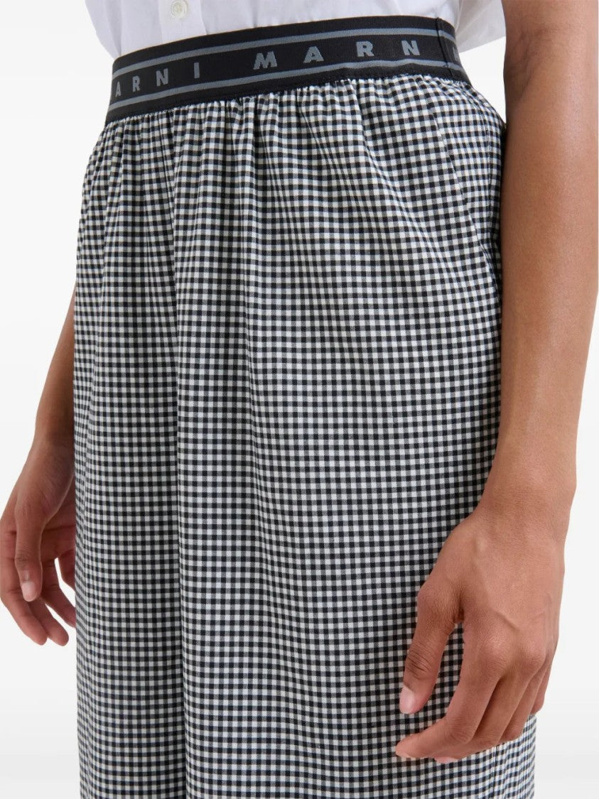 Marni Gingham-Patterned Trousers
