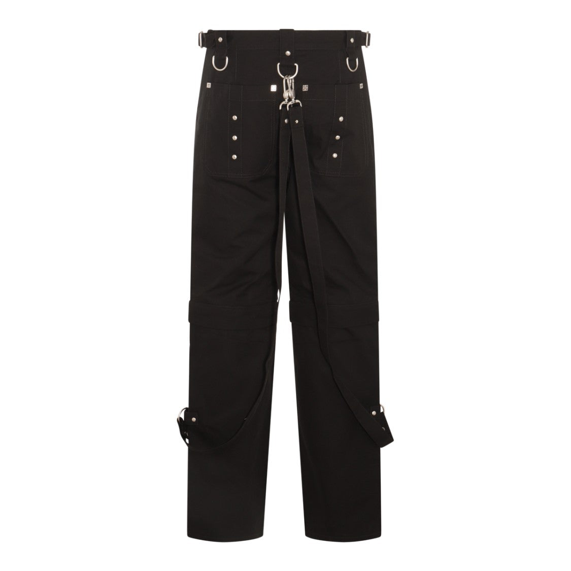 Givenchy Straight-Leg Trousers With Adjustable Straps And Silver-Tone Hardware