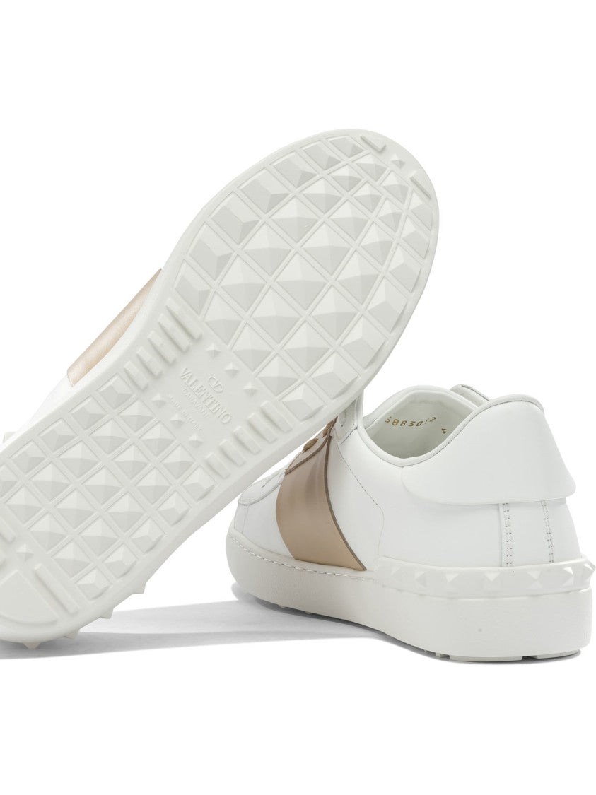 Valentino Garavani Low-Top Sneakers With Contrasting Leather Band And Stud Detailing