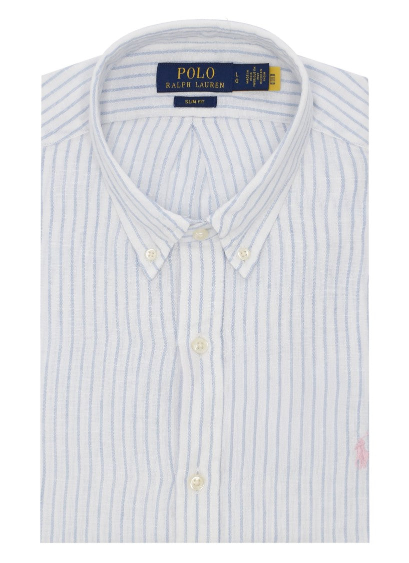 Polo Ralph Lauren Light Blue Striped Pony Shirt