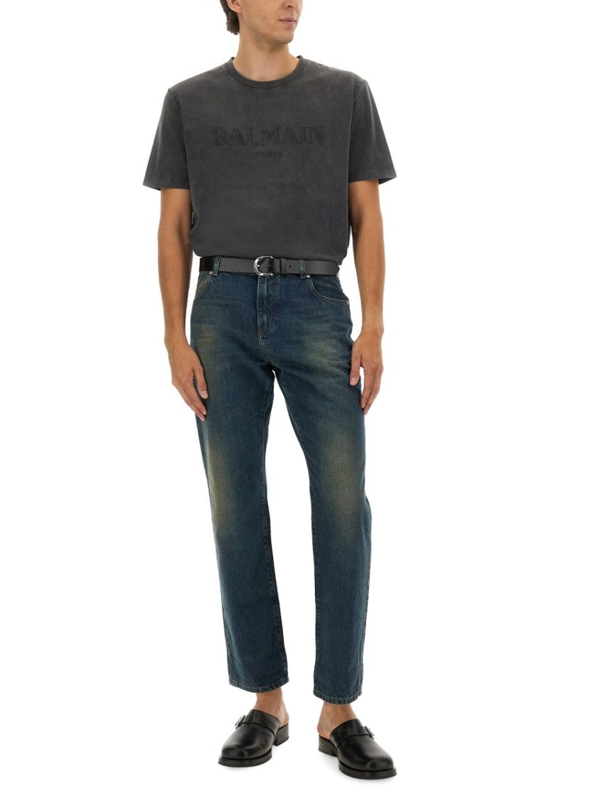 Balmain With Logo Embroidery T-Shirt