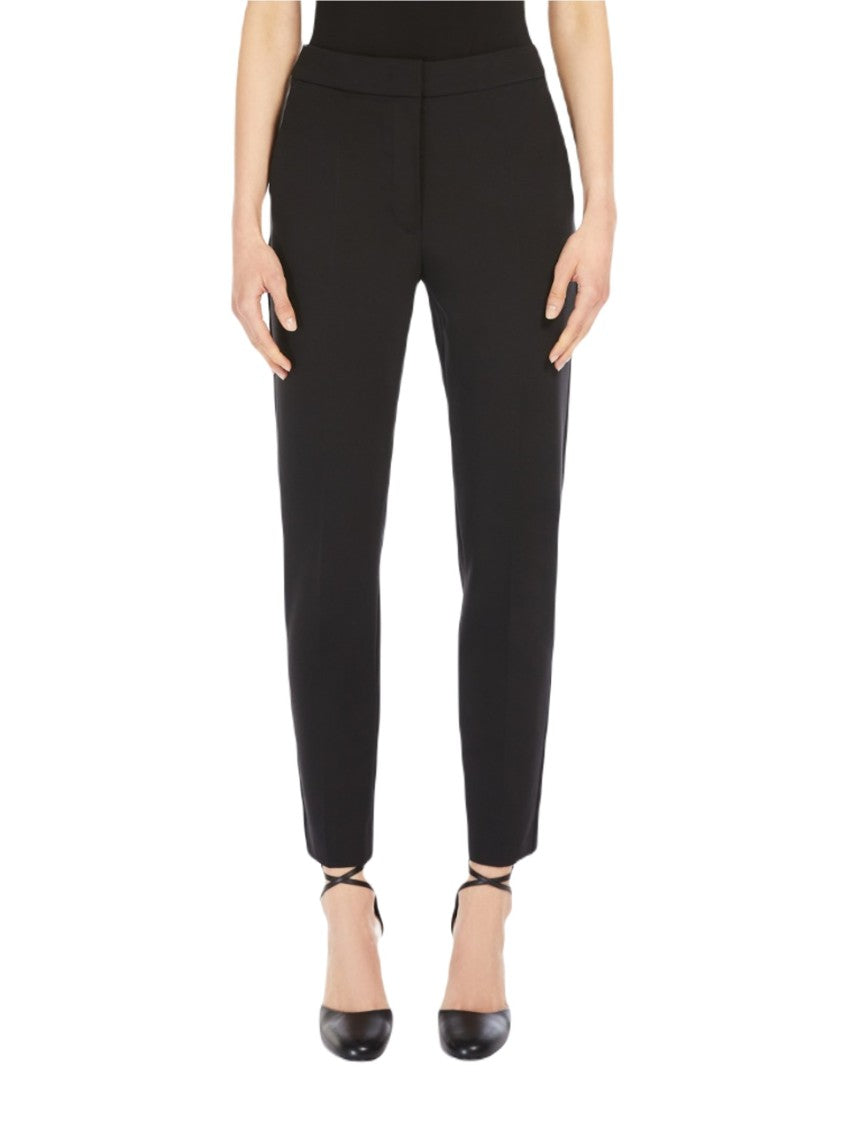 Max Mara Fitted Cropped Trousers With Sharp Crease