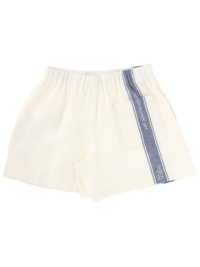 J. W. Anderson Relaxed Fit Logo Linen Shorts