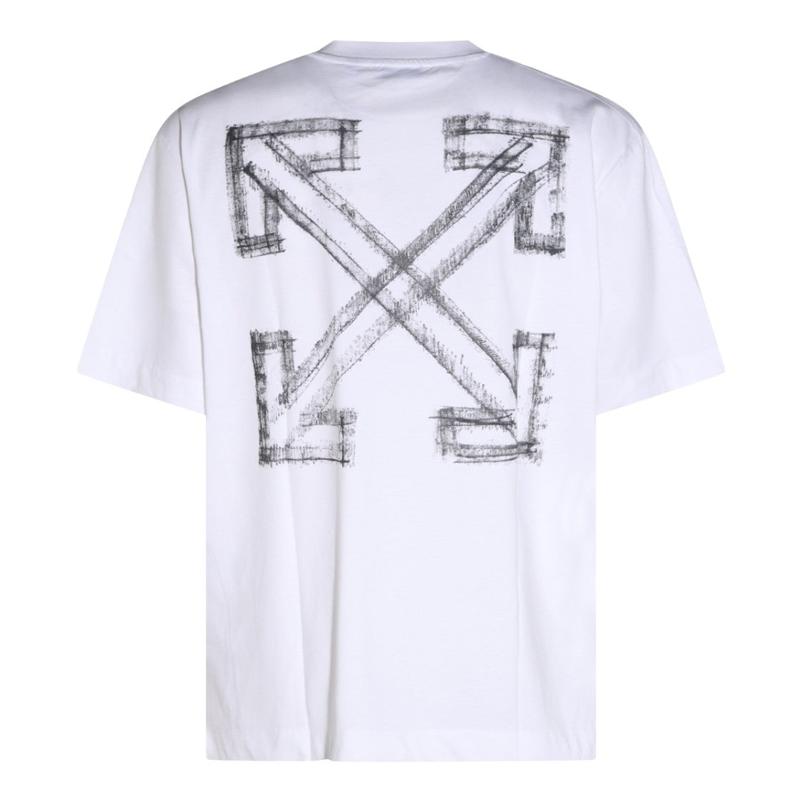Off-White White Cotton Heart Logo Crewneck T-Shirt