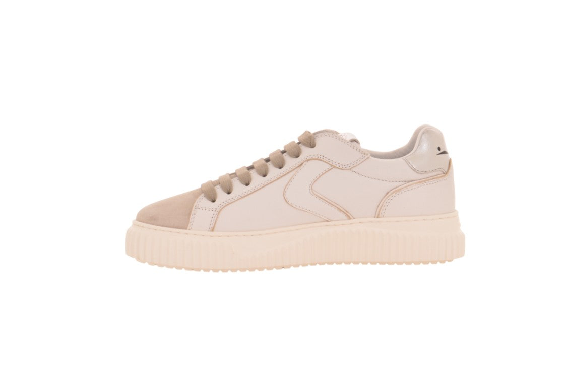 Voile Blanche Soft Calfskin Sneakers With Personalized Patch