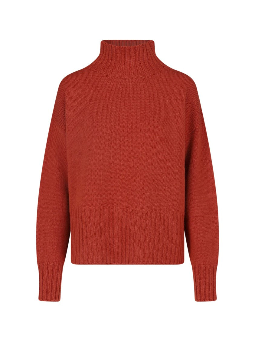 Drumohr Orange Merino Wool Turtleneck Sweater