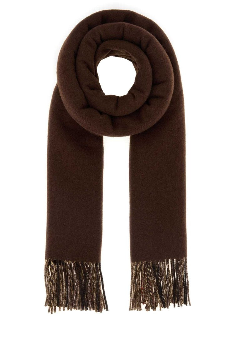 Burberry Brown Cashmere Reversible Scarf