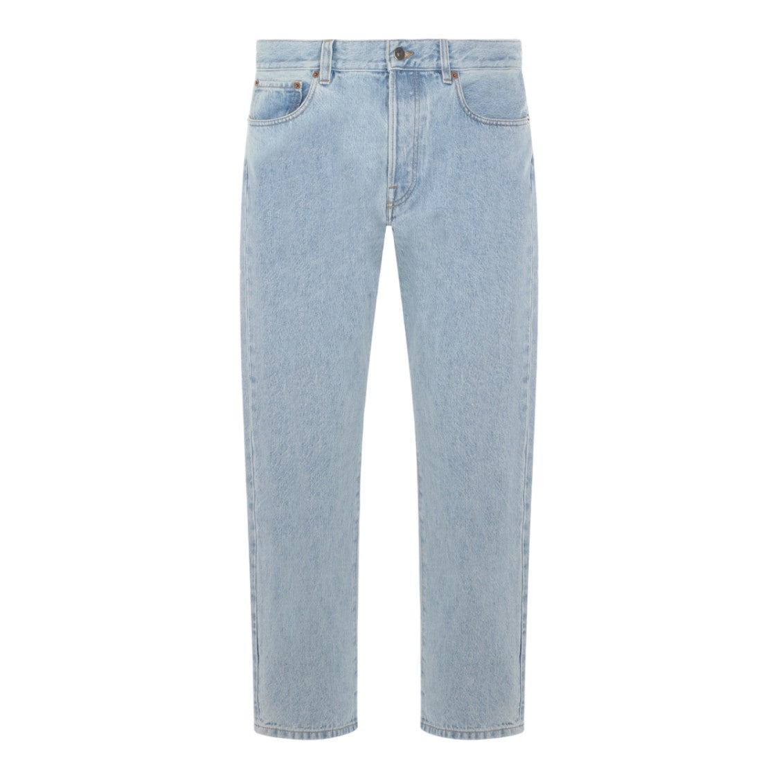 Valentino Light Blue Straight-Leg Jeans With Five-Pocket Design