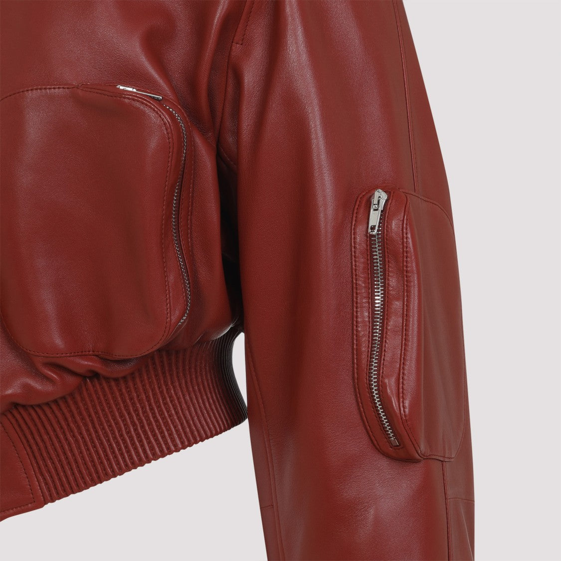 Phoebe Philo Cropped Brown Lamb Leather Jacket