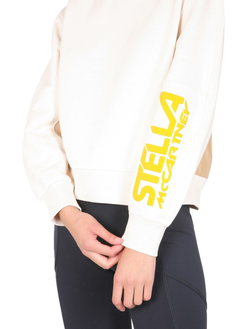 Stella Mccartney Color-Blocked Sweatshirt With Flocked Logo Detail