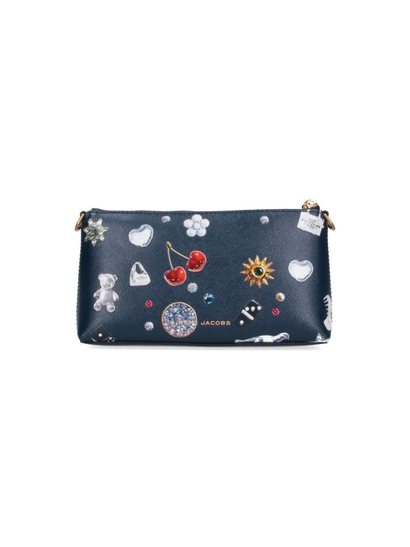 Marc Jacobs Rectangular Navy Bag With Colorful Patches