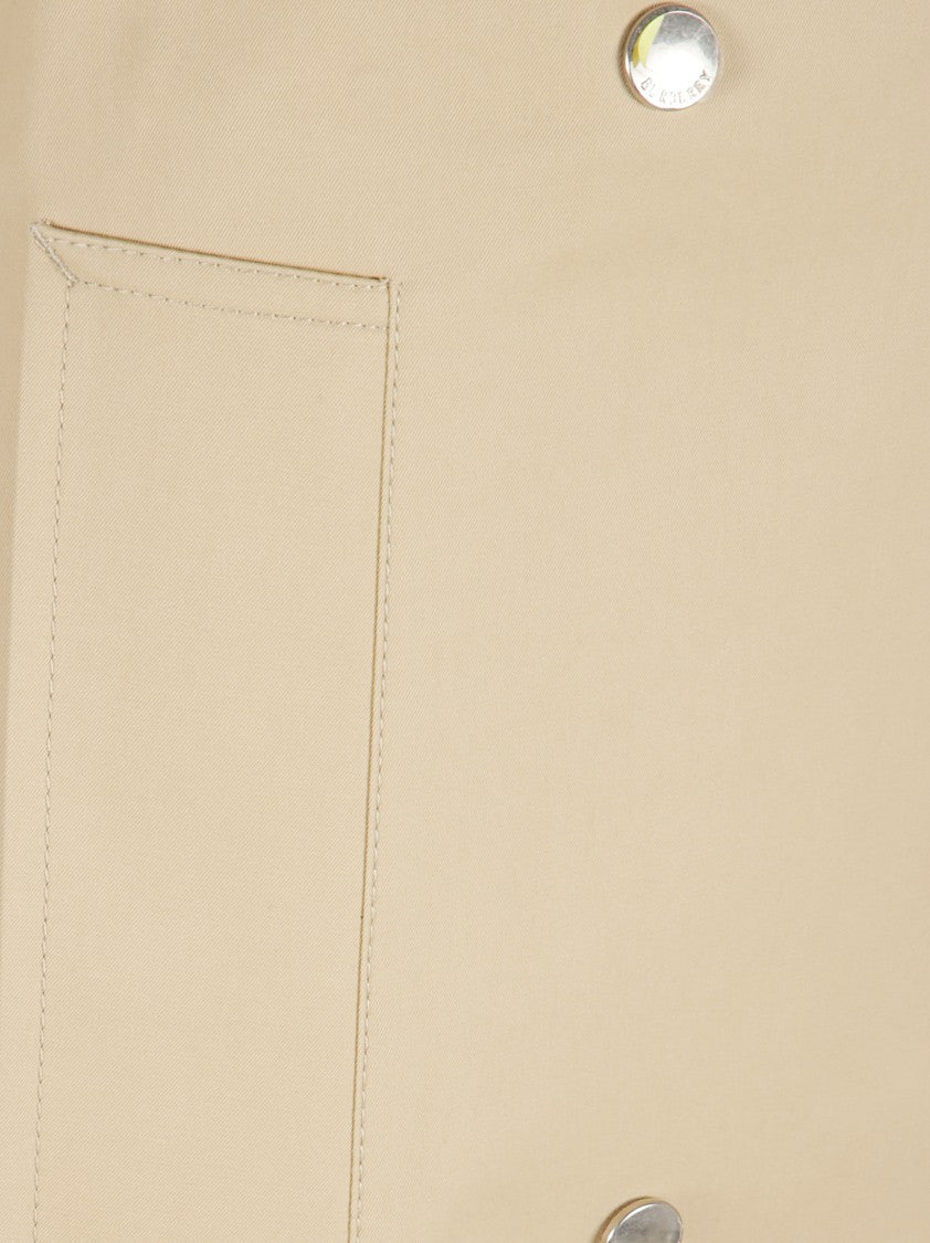 Burberry Wrap-Style Mini Skirt With Metallic Snap Buttons