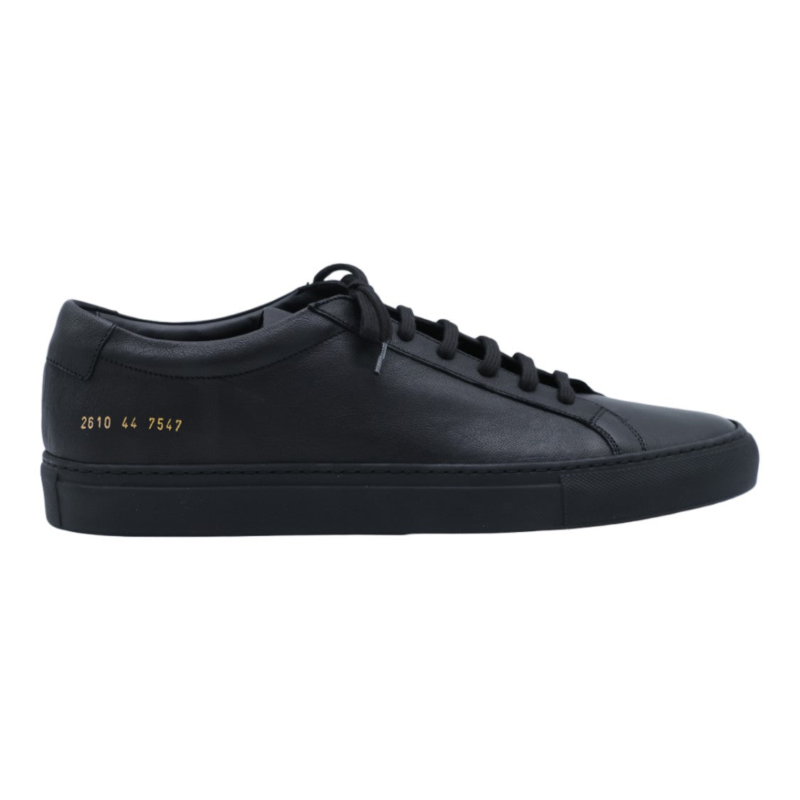 Common Projects Minimalist Low-Top Sneakers With Black Leather Uppers
